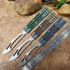 New Theone Balisong Orca Killer Whale Butterfly Training Trainer Knife D2 Blade Fixed Titanium Handle Jilt Swing Knife Triton Squid Chimera Hom EX10 BM51 Nautilus