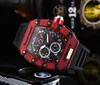 R 2020 3A 6-pin watch limited edition men's watch top luxury full-featured quartz watch silicone strap Reloj Hombre gift319J