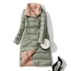 Fitaylor Plus Size Women lound down long jacket white duck down winter double boosted Warm Parkas Snow Outwear 201127