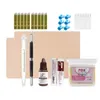 Tattoo Practice Skin Beginners Microblading Kit Permanent Makeup Eyebrow Set Manual Pen Pigment for Starter Supply1446095