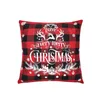 Christmas Decorations Buffalo Plaid Pillow Covers Xmas Winter Holiday Throw Pillow Case for Couch Sofa 18 Inches JK2011PH