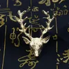 1pc Fashion Golden Deer Antlers Scarf T-shirts lapel pins broches para as mulheres Bijoux
