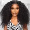 Mongolia 250density Glueless Afro Kinky Curly 100% Human Hair U Part Wigs For Women Side Part Remy Afros 4b 4c Curlys Full End