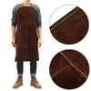 Professional Welding Apron Leather Cowhide Protect Cloths Carpenter Blacksmith Garden Clothing Working 211222