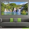 Fullcang Praça Completa / Broca Redonda DIY Grande Diamante Pintura Natural Paisagem 5D Mosaico Bordado Cachoeira Lago Decoração FC988 201112