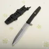 1Pcs Top Quality Survival Straight Knife D2 Stone Wash Blade Full Tang Nylon Plus Glass Fiber Handle With ABS K Sheath