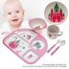 / Set Bamboo Fiber Baby Plaat Gerechten Kinderen Servies Gerechten Dagervica Baby Creative Gift Eco-vriendelijke LJ201019