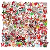 Fedex Shipping Wholesale 100pcs/pack Snow Santa Christmas Stickers For Water Bottle Car Luggage Laptop Skateboard Decal Kids Gifts