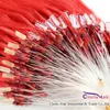 Consigli sani #Red Loop Micro Anello Estensioni dei capelli umani Remy 50 g/set 100 fili Micro perline in silicone Capelli lisci naturali brasiliani