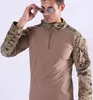 Мужская военная форма, тактическая футболка с длинным рукавом, мужская камуфляжная армейская боевая рубашка, страйкбольная одежда для пейнтбола, мультикам, рубашка, топ H1223