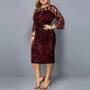 Zomer vrouwen plus size jurken sexy hol lange mouw mesh kijken door Sequin Midi Jurk Casual Party Short Dress