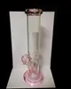 10 polegadas de garotas rosa presente cachimbo de água fumegantes retos tubos de água fofos bongos de gangues plataformas de óleo de vidro Dab Sistemas de downstems filtro com articulação feminina de 14 mm