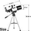 Çocuklar başlayanlar Hediyesi için tripod ile FreeShipping 70mm 300mm Astronomik Teleskop Monoküler Profesyonel Açık Seyahat Spotting Kapsam