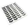 20 paires de cils de vison 3D Fuax Mink False Eyelash Pack Natural Thick Wispy Fluffy Lashes Volume Fake Eye Lash Extension de maquillage Cils en soie Personnaliser le logo