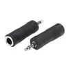 Schwarzer 3,5-mm-auf-6,35-mm-Audio-Adapter M/F-Anschlüsse Stecker auf Buchse AUX-Stereo-Konverter für Handy-PC-Lautsprecher