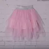 Moeder dochter kant tutu rok mama en dochter jurk zusters kleding kinderen sluier onregelmatige prinses jurk matching familie LJ201111