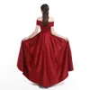 Новое поступление Бургундия красное вечернее платье официально Vestido Noiva Sereia Prom Pripty Robe De Soiree роскошь FROCK Сексуальные боковые скользящие карманы LJ201119