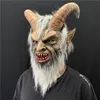 Korkunç maske iblis şeytan Lucifer Boynuz lateks Maskeler Cadılar Bayramı filmi cosplay dekorasyon Festivali Parti Tedarik sahne Yetişkinler Korkunç 200.929