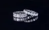 Vintage Fashion Jewelry Real 925 Sterling Silver Princess White Topaz Cz Diamond Eternity Women Wedding Engagement Band Rings Gift185s