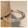 Schattige Victoria Wieck Luxe Sieraden 925 Sterling Zilver Corss Band Pave Witte Saffier CZ Diamant Vrouwen Bruiloft Ringen voor Lovers'Gift