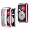 TPU Zacht Volledig scherm Glas Protector Case Shell Rand Frame voor Huawei Horloge Fit Band Band Beschermende Bumper Cover Accessoires