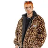 leopard fur leather jacket