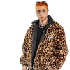 chaqueta de cuero de piel de leopardo