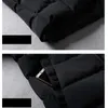 冬の男性ソリッドカラーパーカー高品質のフード付きジャケットメンズパーカー温かい濃厚なジャケット男性ファッションカジュアルパーカーコート201127