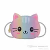 Barn Rainbow Cat Purse Ins Girls Cartoon Messenger Bags Fashion Boys Casual Plånbok Fashion Barn Enkel axelväska Q4148