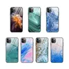 Gradient Marble Tempered Glass Anti-Drop Phone Väska till iPhone 13 Pro Max 12 Mini 11 XS Max XR 8 7 Plus x SE-lock