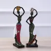 Artesanato acessórios de decoração para casa estátua de resina ornamentos mulher africana escultura criativa t200703304a