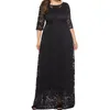 Duży rozmiar Kobiety Long Maxi Dress Plus Size 5xl 6XL Elegancki Biały Kaftan Muzułmański Hollow Out Lace Party Dresses Vestidos1