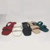 Designer-Sandalen, Ketten-Slipper, Damen-Gummi-Slide-Sandale, Top, Lackleder, Flip-Flop, Knopf-Sandale, modischer Strand, flacher Slipper, bunt