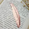 Metal Feather Bookmark Document Book Mark Label Party Favor Golden Silver Rose Gold Bookmarks Office School Supplies Graduation Gift