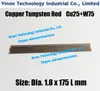 (5pcs 팩) Dia. 1.8x175mm 구리 텅스텐로드 CUW75 (구리 25 % + 텅스텐 75 %) EDM 텅스텐 구리 전극 175mm 길이가 스파크 침식