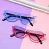 Sunglasses Veshion Half Frame Women Uv400 Semi-rimless Blue Orange Pink 2021 Vintage Cat Eye Glasses Female Spring Fashion