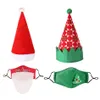 Cappello di Natale Babbo Natale Barba bianca Maschera per il viso con cappello di Natale Set Maschere per la bocca Set di cerchi per capelli di alce Miglior regalo di Natale