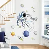 Autocollant mural d'astronaute spatial, pour chambres d'enfants, chambre de garçons, autocollants décoratifs esthétiques en vinyle, 220217