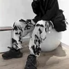 Wijde Pijpen Broek Mannen Vrouwen Koreaanse Harajuku High Street Retro Tie-Dye Cargo Losse Hip-Hop 캐주얼 Liefhebbers Punk 0214