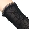 Half Finger Spider Web Pattern Gloves For Halloween Decoration Dress Up Dance Party Props Cosplay Gloves1