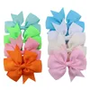 Hotsale 40 colori 3 pollici graziosi fiocchi per capelli in nastro a coste con clip per bambina per capelli boutique accessori per capelli regali per feste