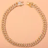 Initial Miami Punk Hip Hop Cuban Link Kedja Halsband Iced Out Mäns Baguette Bling Rapper Crystal Choker Smycken Gift 220214