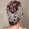 Kristaller Rinestones Boncuk Düğün Tiaras Başlıkları Gelinler için Sparkle Gelin Taçları Meatwear Kadın Mücevher Headdress Saç Acce307i