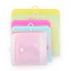 Reusable Silicone Food Storage Bag for Food Silicone Bag Ziplock Leakproof Freezer Bags with Time Pointer Kitchen Bag 201021