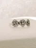 Anello in argento sterling 925 Pandora Mavel Movie Crystal Five Petals Flower Leaves Fedi nuziali Scatola originale per donna Set di gioielli di design di lusso 190786C01-50