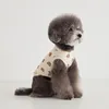 Vêtements de chien d'impression d'ours crème pour petits chiens moyens populaires style coréen coton gilet de chien doux chien loisirs hauts costume de chiot mignon 201109