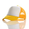 Cappelli da camionista per bambini 5 pannelli Cappelli da sole in bianco Berretti da baseball in rete Sport estivi regolabili per bambini Cappellini da baseball