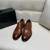 Mäns Formella Business Oxfords Märke Designer Brogues Handgjorda Äkta Läder Party Klänning Skor Zapatos Hombre Storlek 38-44