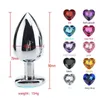 NXY Anal Plug Sex Vibrator Metal Toys for Women Adult Products Men Butt Stainles Steel -toy Dildotoys 8 Color1215