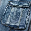 Holyrising Men Jeans Byxor Casual Bomulls Jeansbyxor Multi Pocket Cargo Jeans Herr Mode Jeansbyxor Stor storlek 18665-5 201128